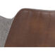Griffin 38.75 inch November Grey / Bravo Cognac Barstool